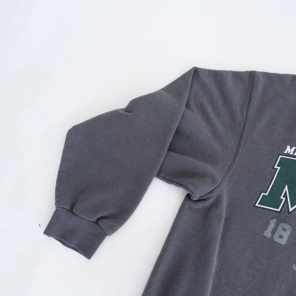 Vintage Jerzees Mi State Spartans University Collegiate Gray Neck Sweater Medium - Picture 7 of 10